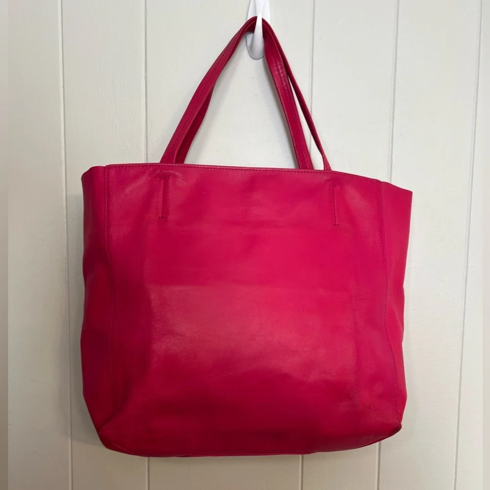 CELINE Horizontalkava Tote‎ Bag Pink Leather 100% authentic